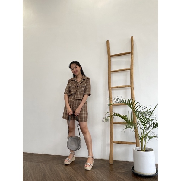 TYRANA SET KOREAN TWEED READYSTOCK TOPPOSH