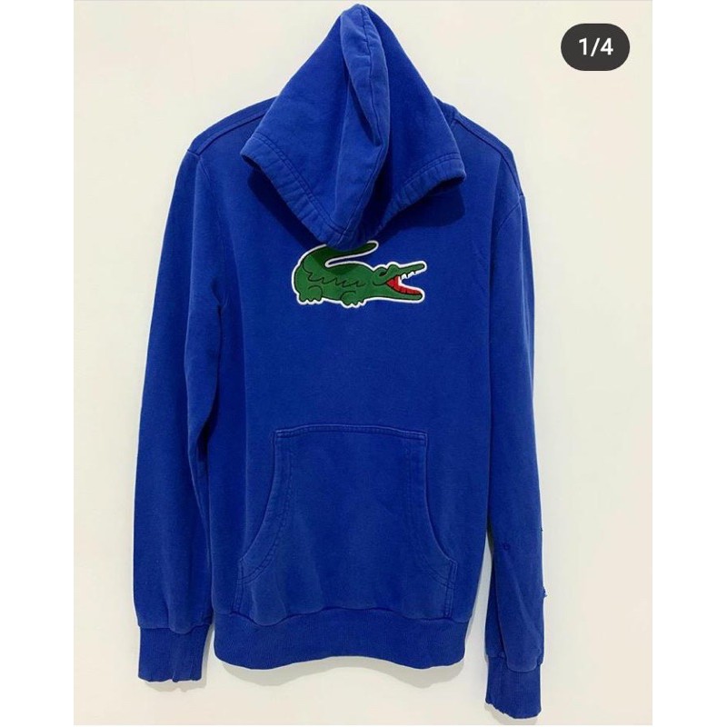 hoodie lacoste biru original