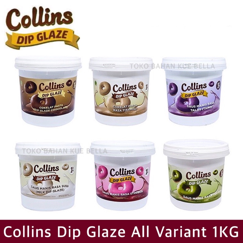 COLLINS DIP GLAZE 1KG - Topping Donat Coklat Lumer