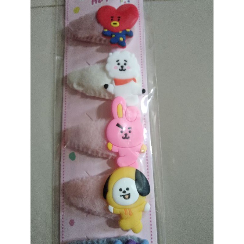 10 pcs JEPIT RAMBUT BT21 BTS bulu murah