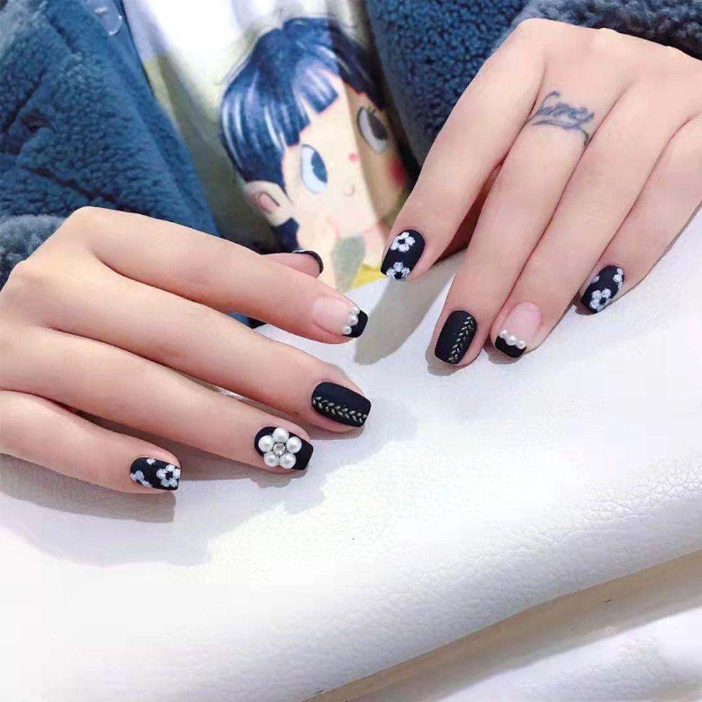 Mxbeauty 3D Dekorasi Nail Art Elegan 5pcs Hiasan Kuku Kelopak Mutiara Berlian Imitasi Manikur Aksesoris