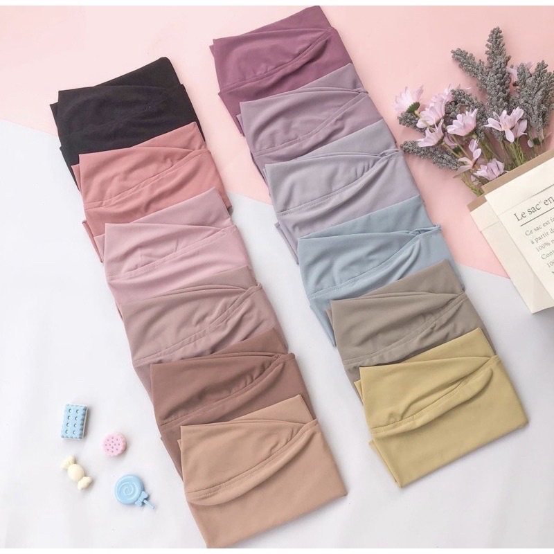 Khimar Segitiga Instan Jersey ZIYA polos bergo non pad daily hijab malay kerudung instant