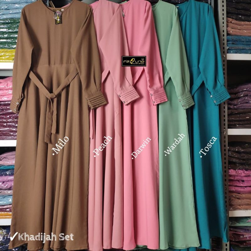 GAMIS MURAH by Rizquna Gamis >> set Khadijah M L XL XXL