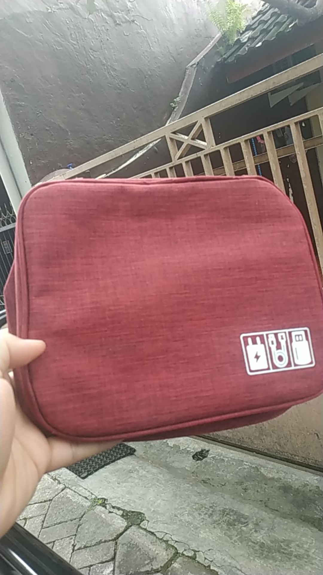 Tas Travel Kabel Usb Charger Organizer Tas Messenger Import