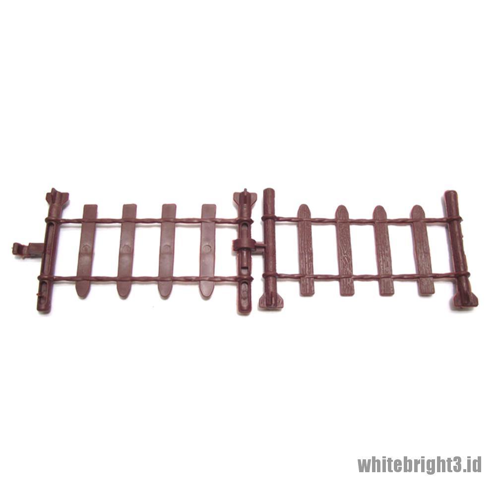 (white3) 10pcs Mainan Simulasi Pagar Militer Untuk Anak