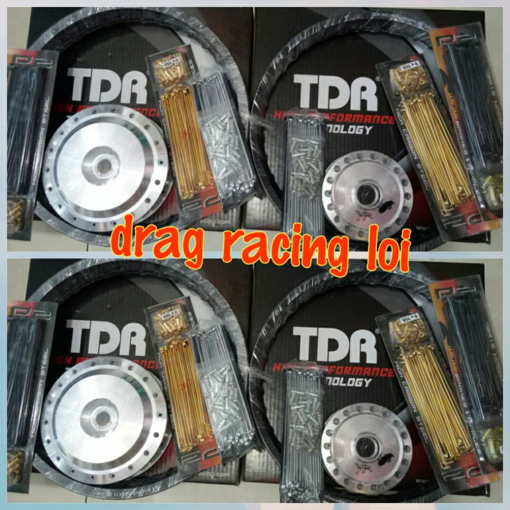 paketan velg tdr jari jari tdr tromol crum ring 14. motor  cod 42