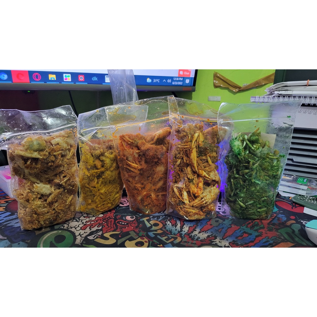 AGEN Baby Crab 100Gr Termurah rajungan krispy halal kepiting kriuk camilan seafood crab krips renyah Viral Snack Cemilan