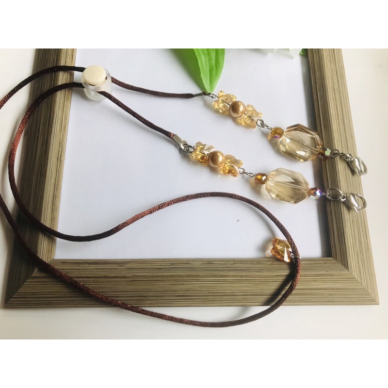 Strap Konektor Masker 2in1 Kristal Swarovski