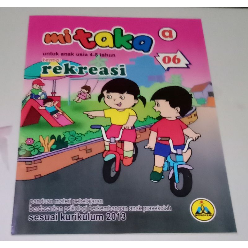 MAJALAH TK PAUD  MITAKA TK A TEMA REKREASI,  MAJALAH PELAJARAN ANAK TK  COVER SAMPUL TERBARU 2021.