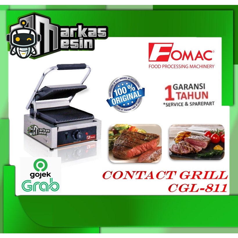 Mesin Pemanggang Steak Listrik / Contact Grill FOMAC CGL-811