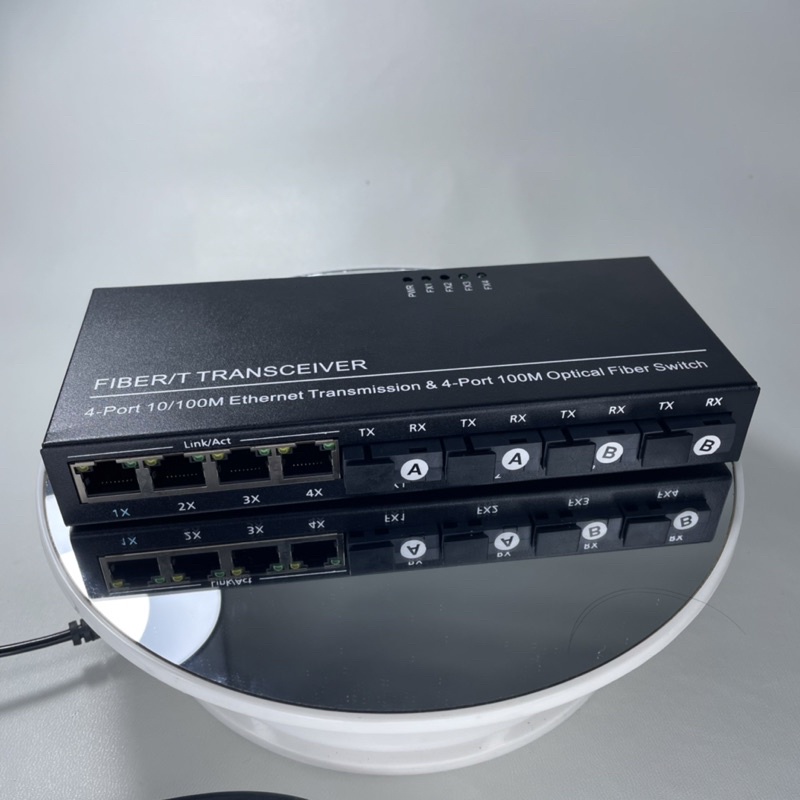 Media Converter 4FO-4LAN Switch Fiber Optic Optik 4 PORT SC 4 LAN