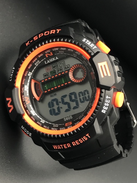 Jam tangan sport digital lasika dewasa diameter 5cm