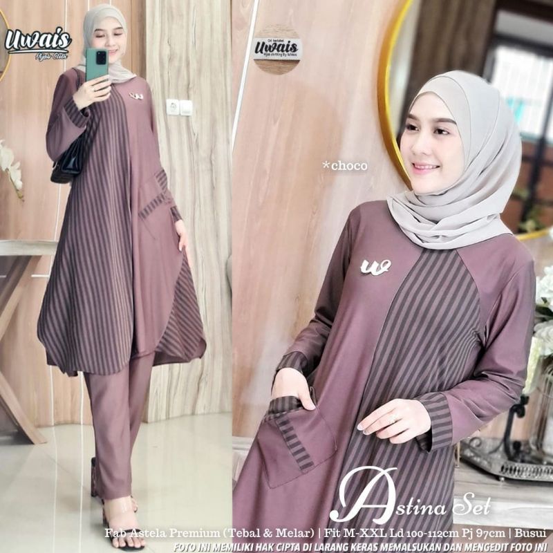 (NEW)Astina Set by Uwais//Setelan Celana Wanita//Set Celana Busui//One Set Murah//
