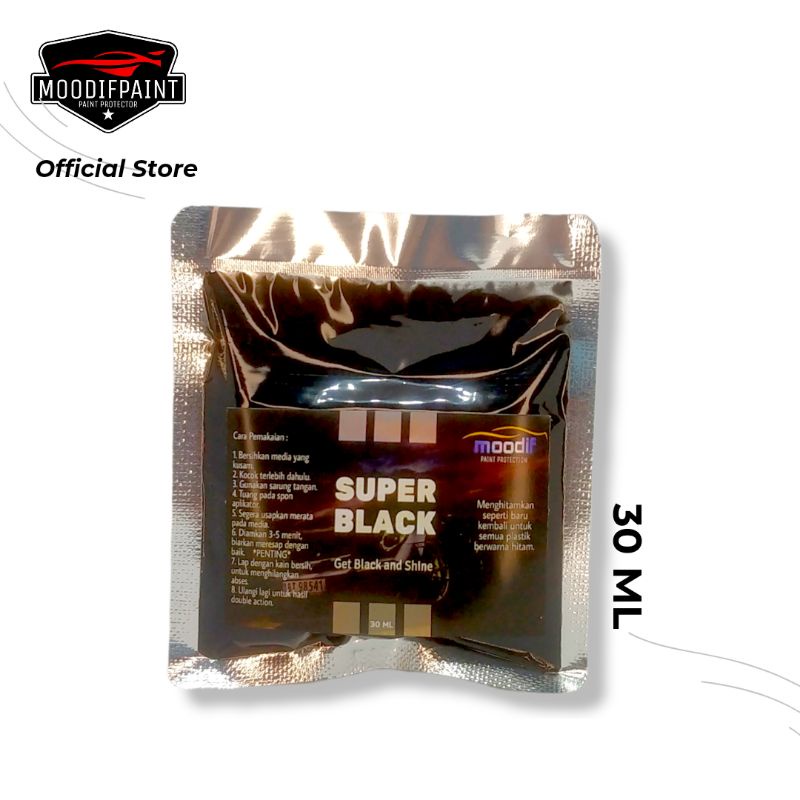 Super Black Sachet 30ml Penghitam Semua Jenis Plastik