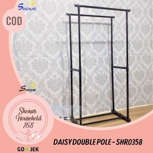 SHENAR , DAISY DOUBLE POLE DOUBLE STAND HANGER SERBAGUNA MULTIFUNGSI RAK GANTUNGAN KABINET - BISA COD