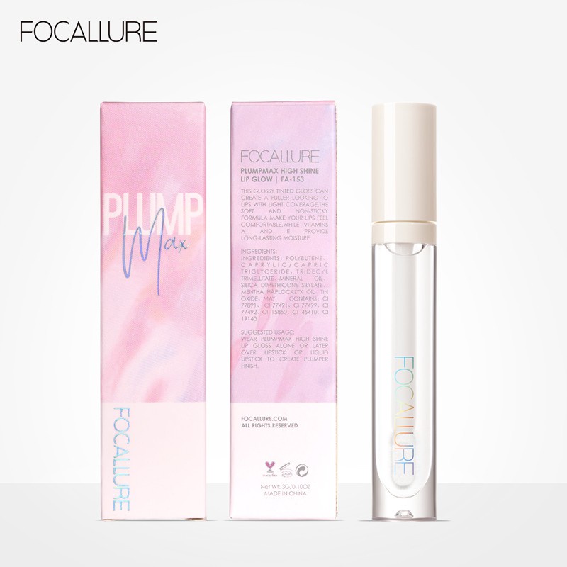 FOCALLURE  Lip Gloss Moisture Lip care Plumper Glossy Waterproof Lipbalm