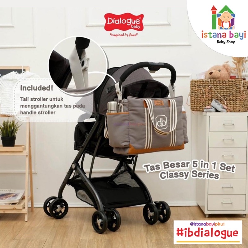 Dialogue Baby Tas Besar 5in1 Set Classy Series DGT7413 - Tas Bayi