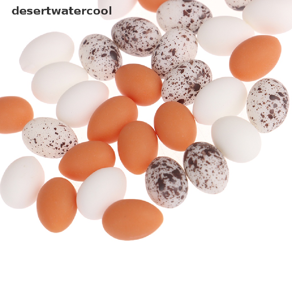 Deid 10pcs / Set Mainan Miniatur Telur Untuk Dekorasi Rumah Boneka
