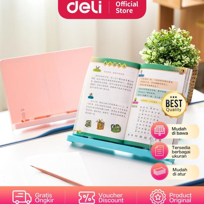 

PROMO Deli Stand Reading / Penyangga Bahan ABS Alat Penahan Buku 70530