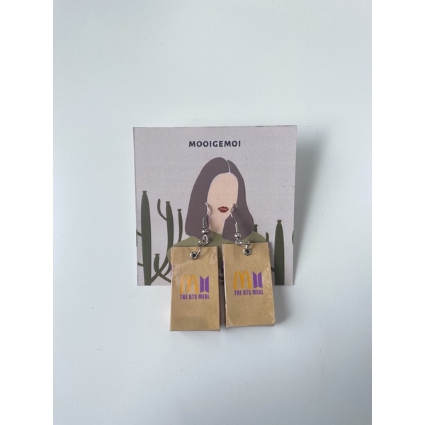 BTS Meal Paper Bag Earrings