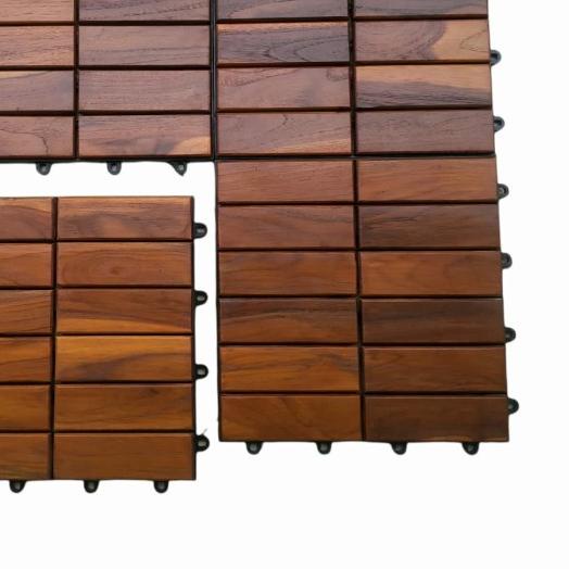 ➸ Lantai kayu Jati Bongkar Pasang Uk 30x30 runnen ikea Decking tile ☟