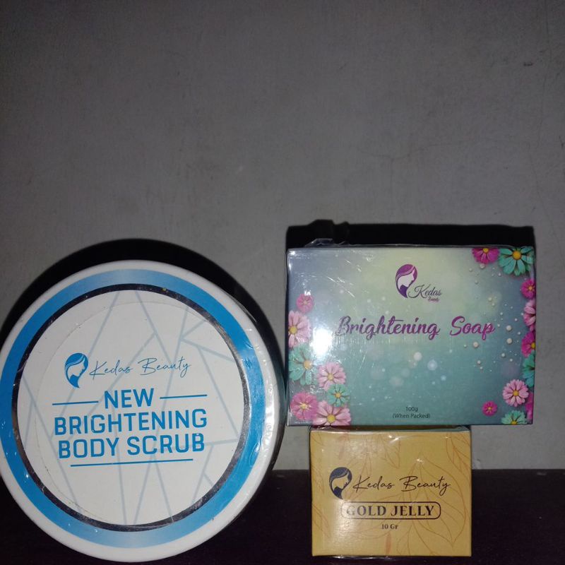 Kedas Beauty Sabun / Gold Jelly / Body Serum / body scrub/ kedas beauty medan/ original BPOM-Sabun,gold,scrub