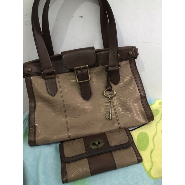 Bundling preloved Fossil tas dan dompet