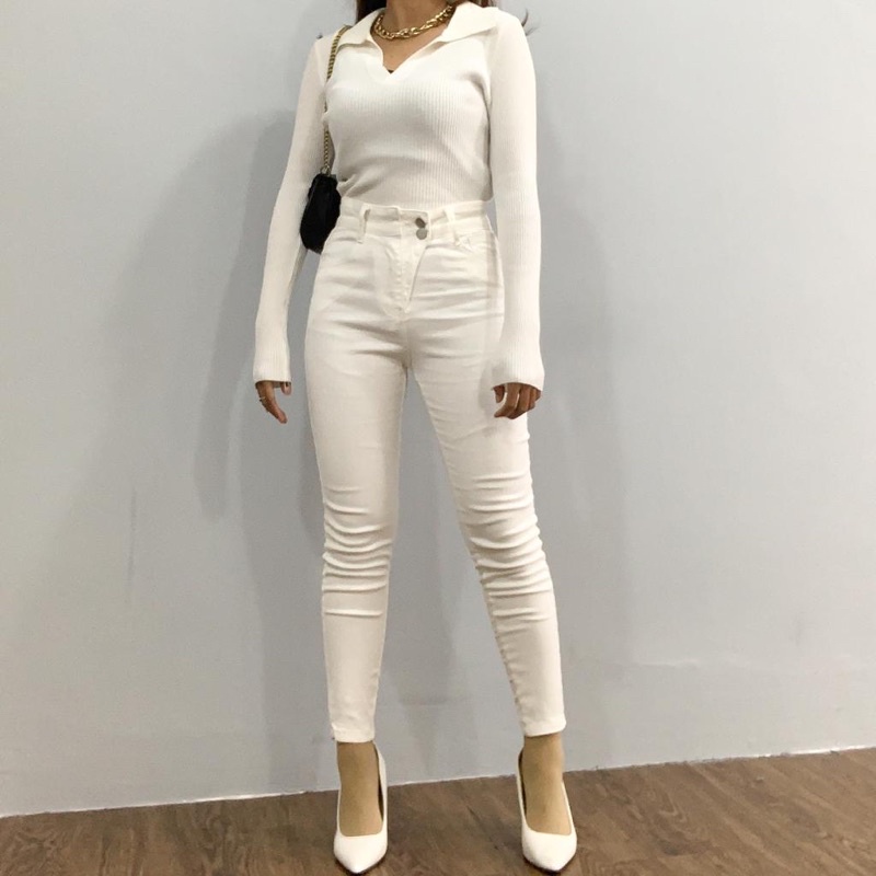 [LUXE.DLABEL] - E16 Jeans | Celana panjang Highwaist wanita Jeans import premium Jeans wanita polos ripped jeans High waist jeans wanita bkk Skinny Jeans High waist Baggy jeans Wideleg Jeans Kulot jeans Boyfriend jeans Wanita Kargo Jeans