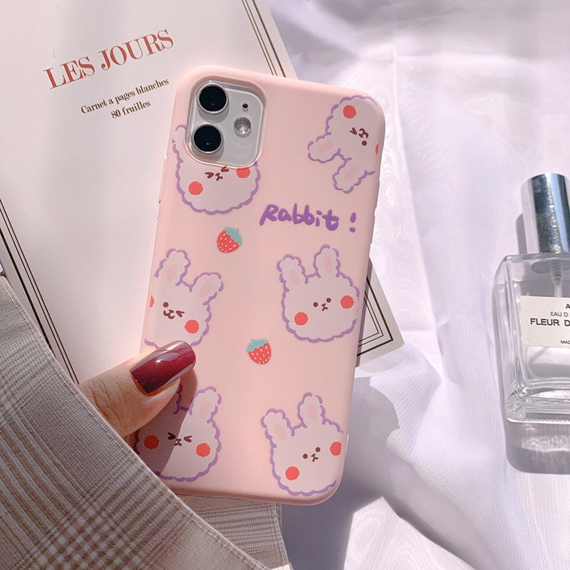Kelinci yang lucu pink softcase OPPO A53 2020 A52 A92 2020