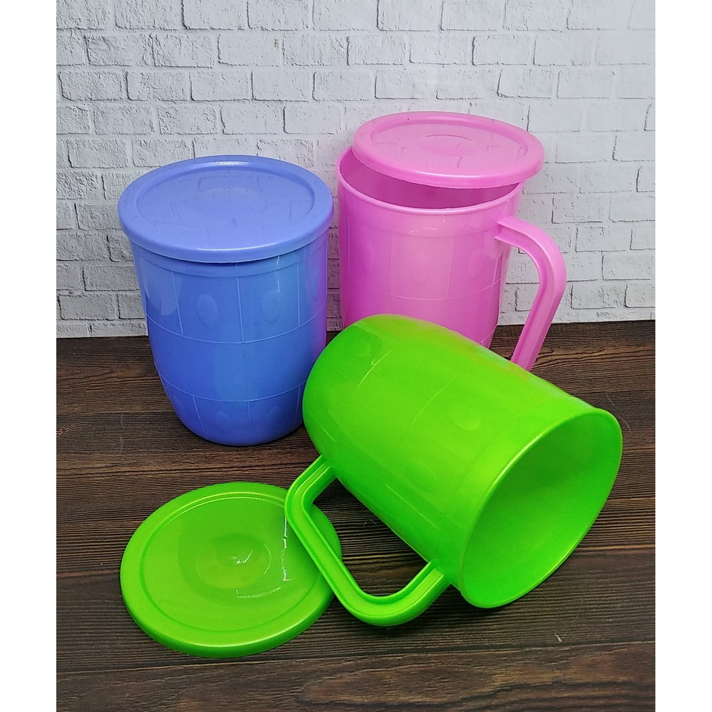 GELAS GAGANG PLASTIK SANTOS 1 LUSIN GELAS MINUM GAGANG PLASTIK GELAS BIR PLASTIK GAGANG