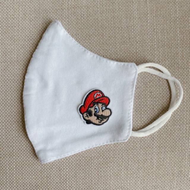 Masker Kain Bordir Mario Bross