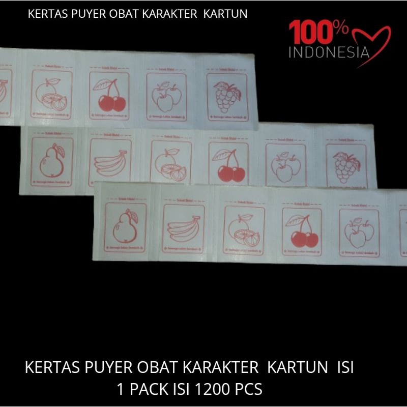 Kertas Puyer Karakter Buah