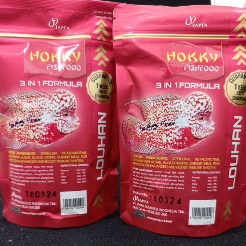 Makanan ikan Louhan HOKKY 3in1 FORMULA 100GR