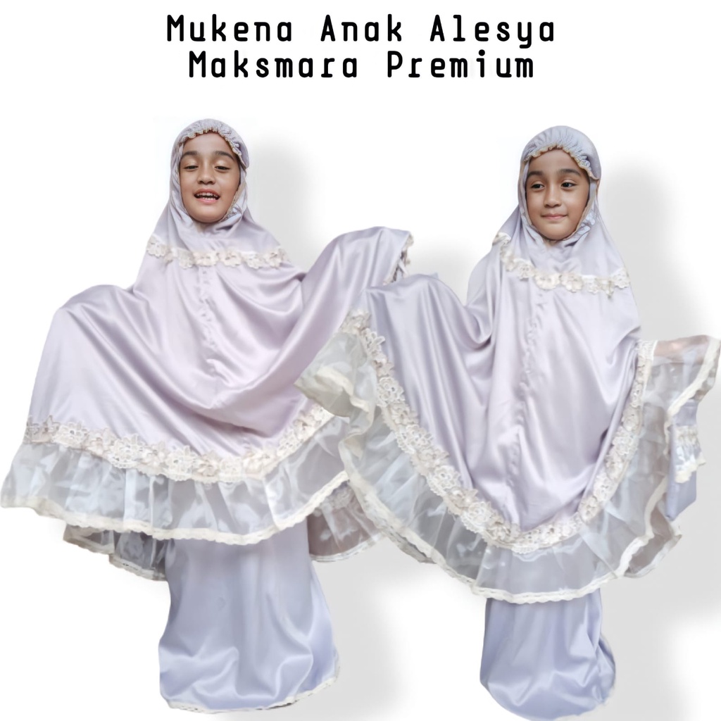 Mukena Anak Renda Alesya Bahan Maksmara Premium/Terlaris/Bisa Bayar di Tempat