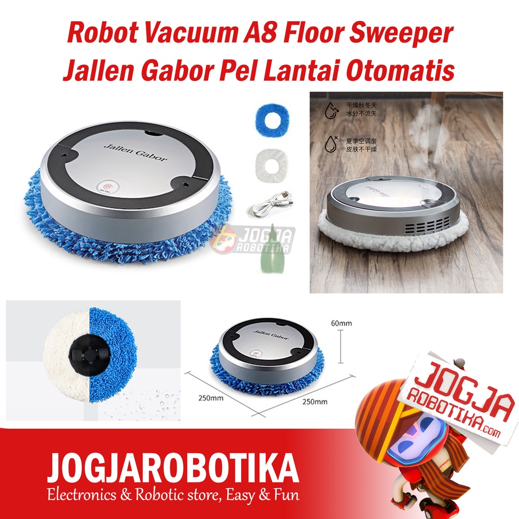 Robot Vacuum A8 Floor Sweeper Jallen Gabor Pel Lantai Otomatis