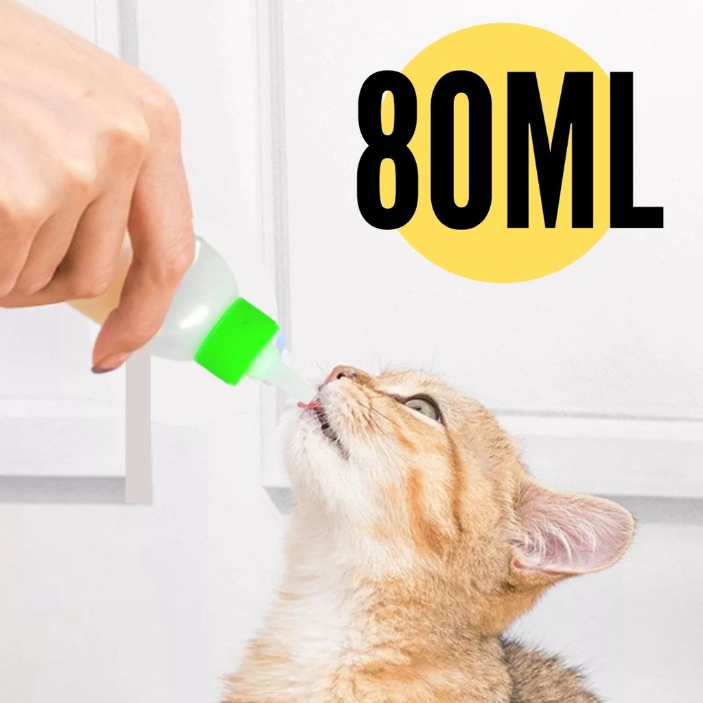 DOT BOTOL SUSU KUCING ANJING KELINCI Nipel Kecil Untuk Bayi Kucing Anjing 80ml Silikon FEFARM