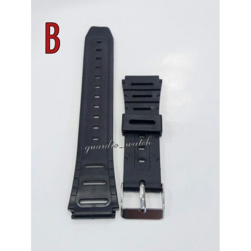 Strap tali 20mm karet rubber alternatif jam Tangan Q&amp;Q DLL..
