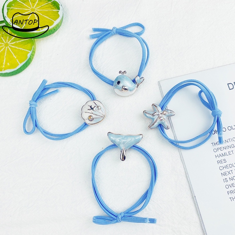 Ikat Rambut Blue Ocean Karet Rambut Series Biru Headband ANTOP