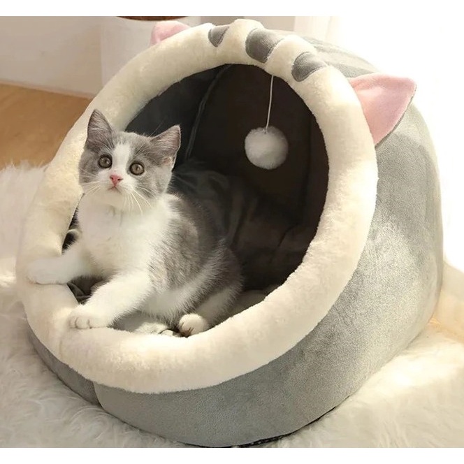 Keranjang Tidur Hewan Peliharaan Kucing Cat House Tent Size M - HTC01 - Gray