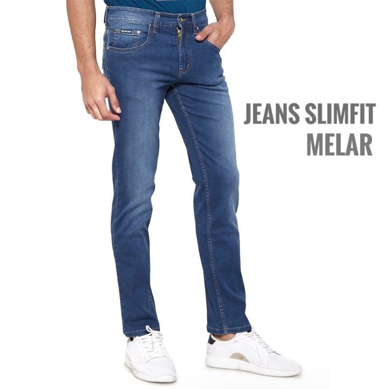 [ COD ] Celana Panjang Pria Jeans Slimfit Melar Size 27-38 Bahan Jeans Premium / Celana Jeans Pria