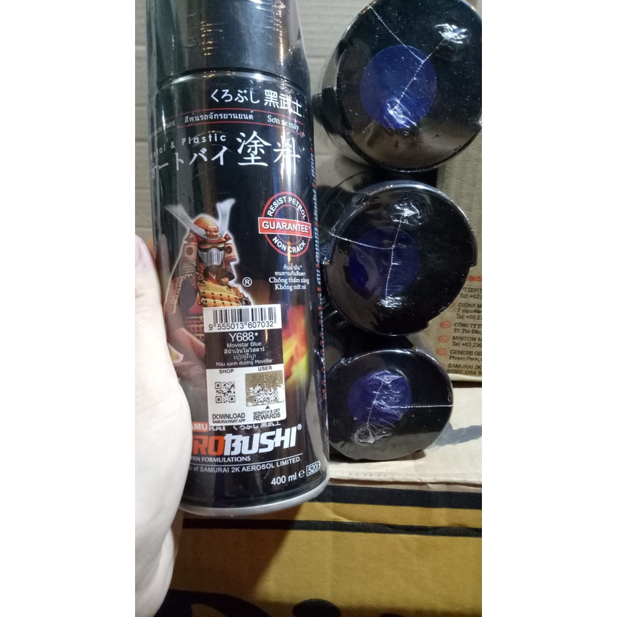 cat semprot samurai pilok pilox samurai movistar blue y688 biru movistar y688* 400ml