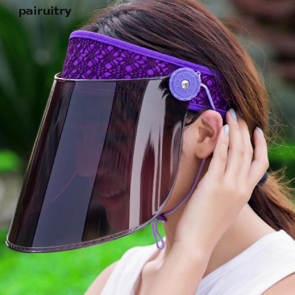 Prt Topi Visor Wanita Anti UV Bahan Plastik Untuk Musim Panas