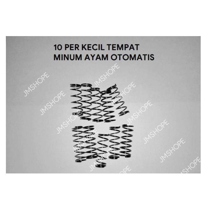 Paket 10 buah Per Kecil Sparepart Tempat Minum Ayam Otomatis - Peer - TMO - Pegas