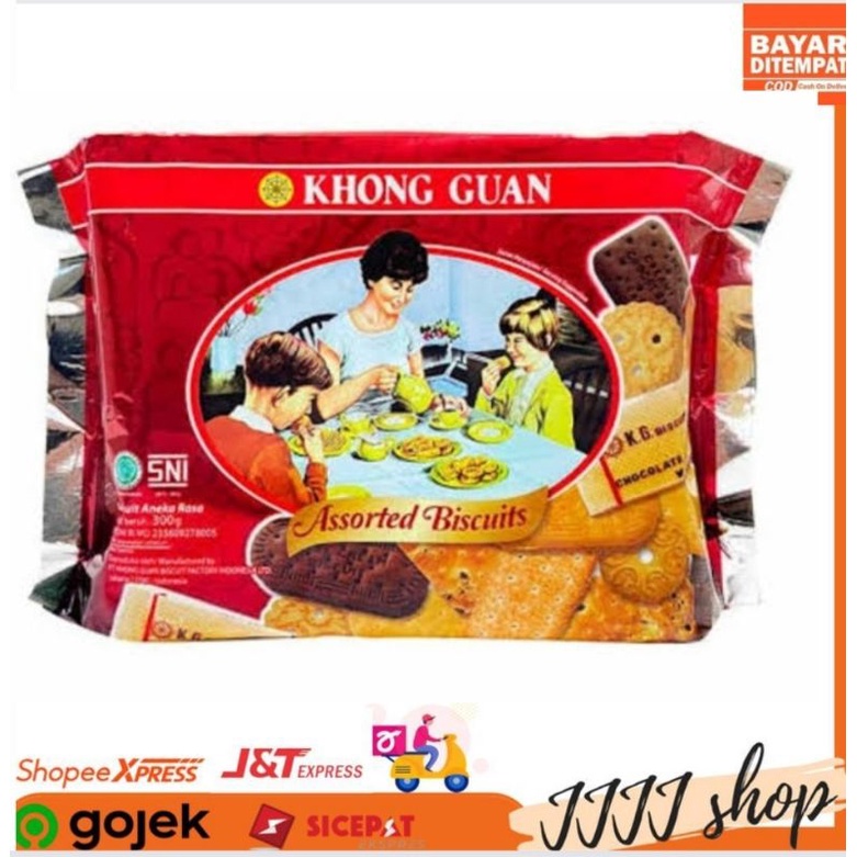 Biskuit Khong Guan Assorted Biscuits Snack Cemilan aneka rasa 300gr plastik