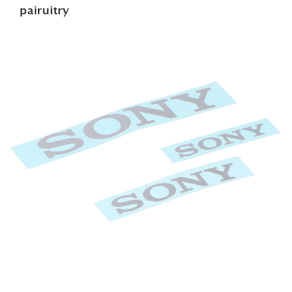 Stiker Logo Kamera Audio Ponsel Komputer Bahan Logam Warna Silver Untuk SONY