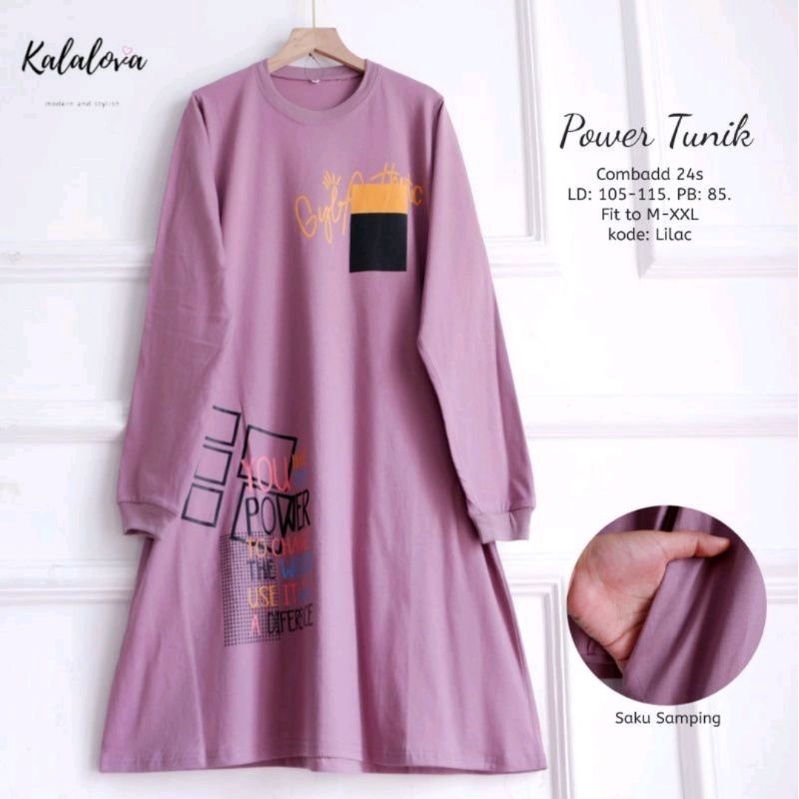 Tunik Bahan Kaos Terbaru Jumbo Import Muslim. Tunik kekinian original by Kalalova. Power Tunik LD