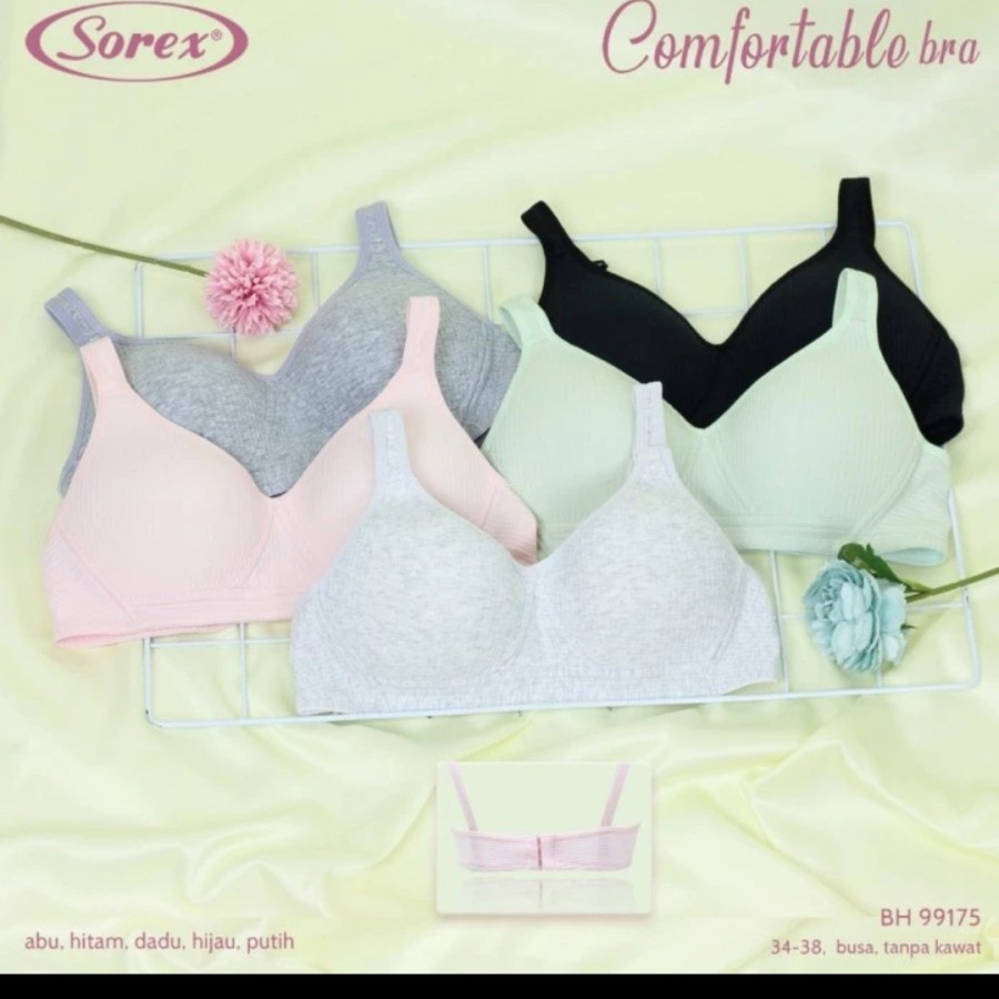 bh bra comfortable sorex 99175 kait 3 tanpa kawat setara cup B