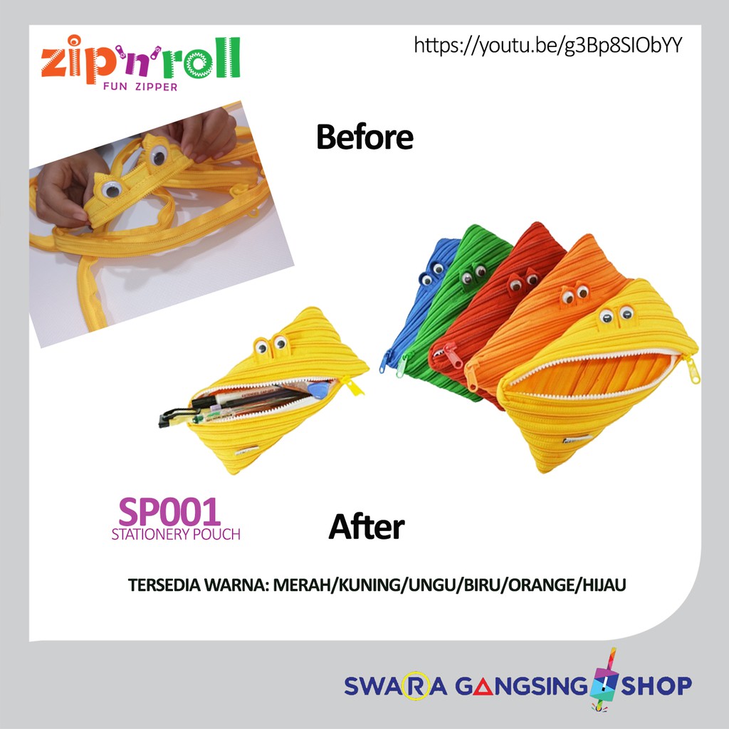 

Zip n roll / Tempat pensil / Tas Unik SP001