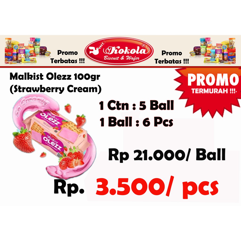 

Biskuit Malkist Olezz 100gr Kokola (Satuan Ball : isi 6 Pcs)