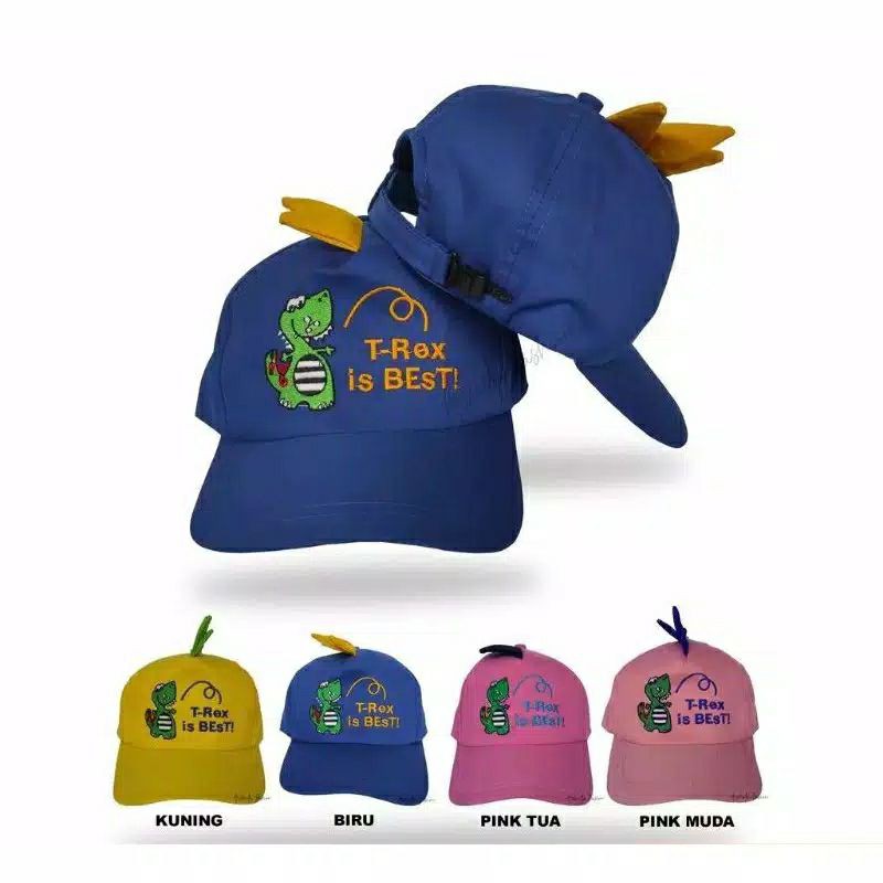 Dinosaur Kids Baseball Hat Topi Anak Casual Dinosaurus  topi Baseball T-REX  / topi Baseball anak